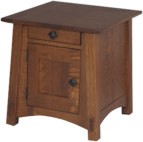 Edmonton End Table in Mahogany Quatrer Sawn Oak