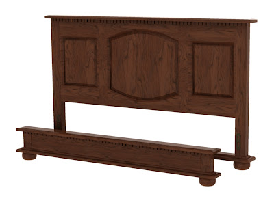 Valencia Platform Bed in Simulated Mahogany Oak