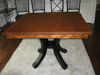 42 x 42 Montrose Dining Table, Midnight Oak Base and Autumn Oak Tabletop