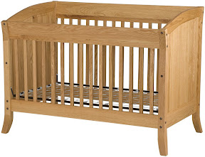 Dreamtime Baby Crib, Oak Hardwood, Oil & Wax Finish