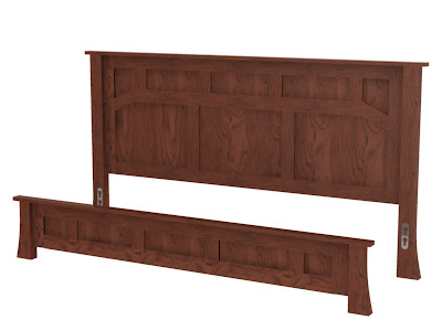 Edmonton Platform Bed, Simulated Mahogany Oak