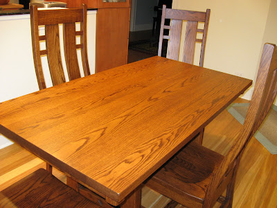 60 x 32 Montreal Dining Table and Seneca Chairs in Autumn Oak