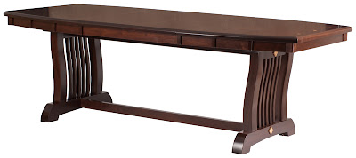 90 x 42 Western Dining Table in Mocha Walnut