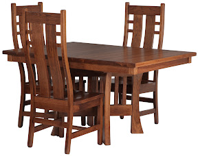 Craftsman Table and Seneca Chairs in Autumn Oak