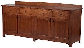 86" Buffet in Mahogany Quarter Sawn Oak