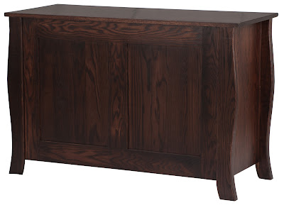 Cascade Dresser in Blackened Oak, Solid Wood Rear Panel