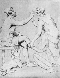 Odiseo y Euriclea