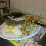 Casa de waffles...NY 5oz steak