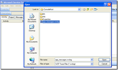 How to use Service Trace Viewer to check Service Details in WCF &ndash; VS 2008 