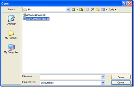 How to Attach&eacute;/Add AJAX Toolkit in Visual Studio 2005 IDE Toolbox