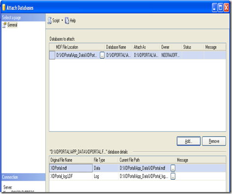  Attach Database 