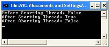 Thread IsAlive Property and Thread Execution