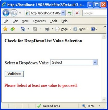 How to Check/Compaire/Validate DropDownList selection at client side in ASP.NET | CompareValidator