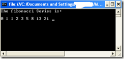 Fibonacci Program in C#
