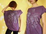 tee shirt top fashion indie women dawanda purple dress violet