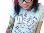 tee shirt top cute cartoon funny american apparel dawanda women girl
