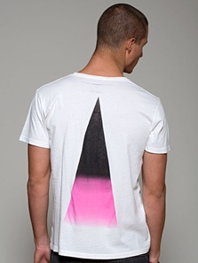 alex and chloe fashion minimalist tee shirt apparel top clothing streetwear pink white foil men women