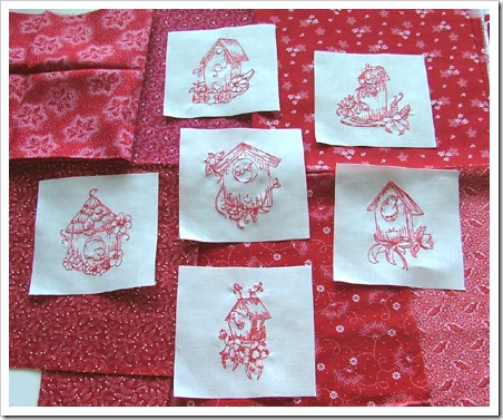 redwork set of 6 redwork set of 6