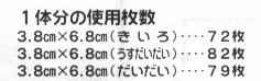 1本分の使用枚效