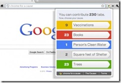 google chrome for a cause