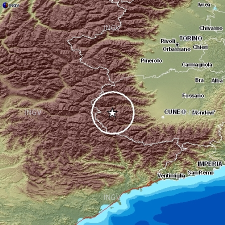 terremoto 31/01/2011 alpi cuneo