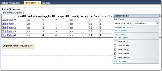 ConfigureGridView