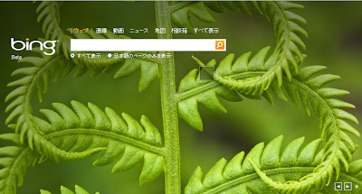 bing.comのトップページ画像