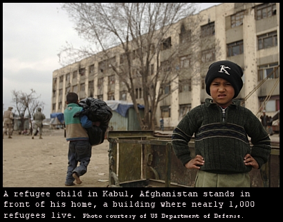 Kabul refugee child