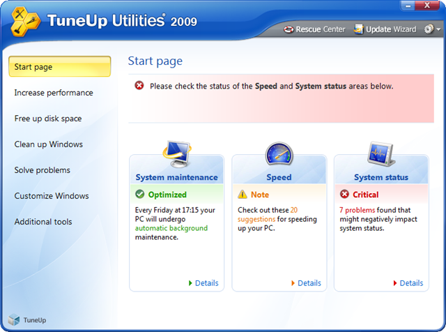 [TuneUp Utilities 2009 - Start page[1].png]
