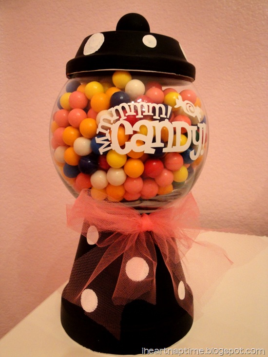 gumball candy jar made from terracota pots gumball candy jar made from terracota pots