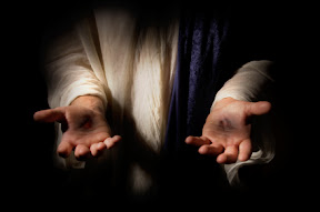 Jesus' open hands