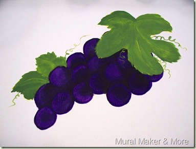 how to paint grape leaves