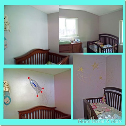 Shared boy/girl room mural