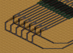 Station exit, multi-lane