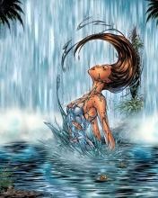 Girl at Waterfall - 5