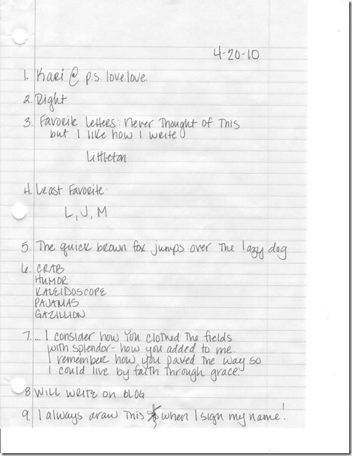 handwriting