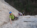 Ces jeunes grimpeurs, sortent de la dure section en moins d'une heure!