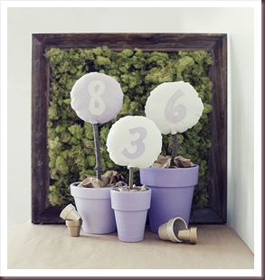 DIY Table numbers - Pot DIY Table numbers - Pot