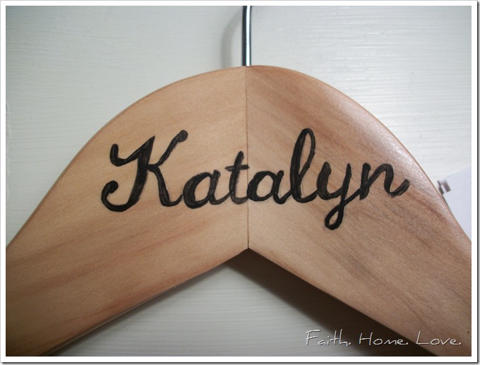 Personalized Hanger DIY Project as seen on Hill City Bride Virginia Wedding Blog