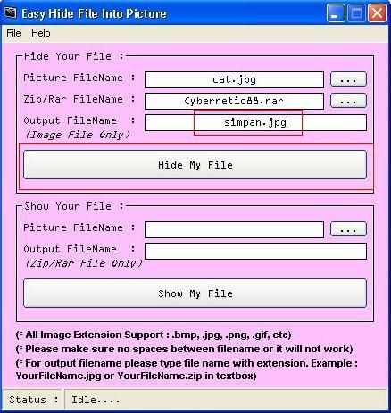 output filename