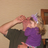 Brooklyn and her "Paps" howling at the moon!