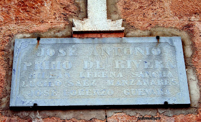 Placa a José Antonio Primo de Rivera, Monasterio de Yuso, San Millán de la Cogolla