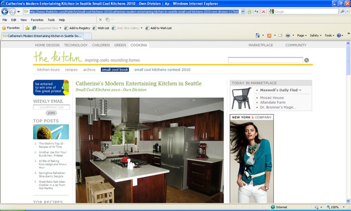 Catherine's Modern Entertaining Kitchen in Seattle Small Cool Kitchens 2010 - Own Division  Ap - Windows Internet Explorer 5252010 95221 PM