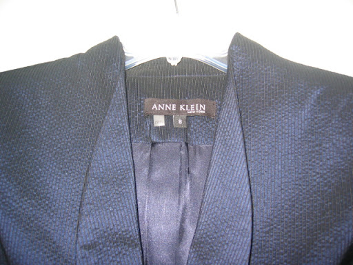 Anne Klein Navy Blue Silk suit