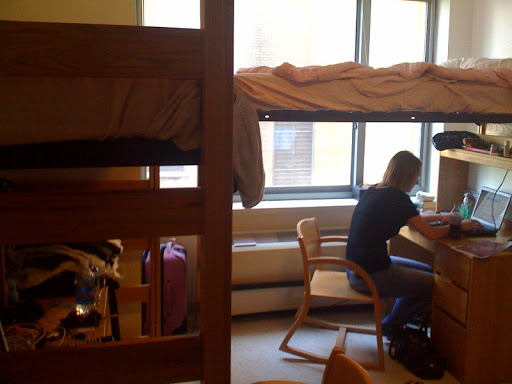 Megan and my bedroom at the Marymount Manhattan College dorms (This is just Megan and my bedroom at the Marymount Manhattan College dorms (This is just