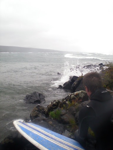 Sam Surfing at Great Sand Bay