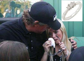 Amy Mickelson Diamond Ring Photos and Phil Mickelson victory hug