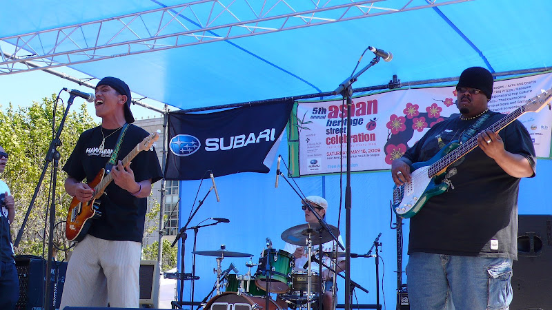 A band performes at Asian Heritage Street Fair