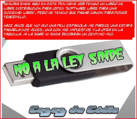 Le regalan un pen drive a Sinde