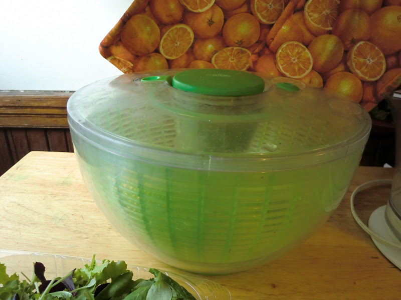 the salad spinner living on the counter
